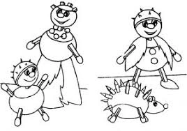 Kolorowanka rodzinka kasztanów